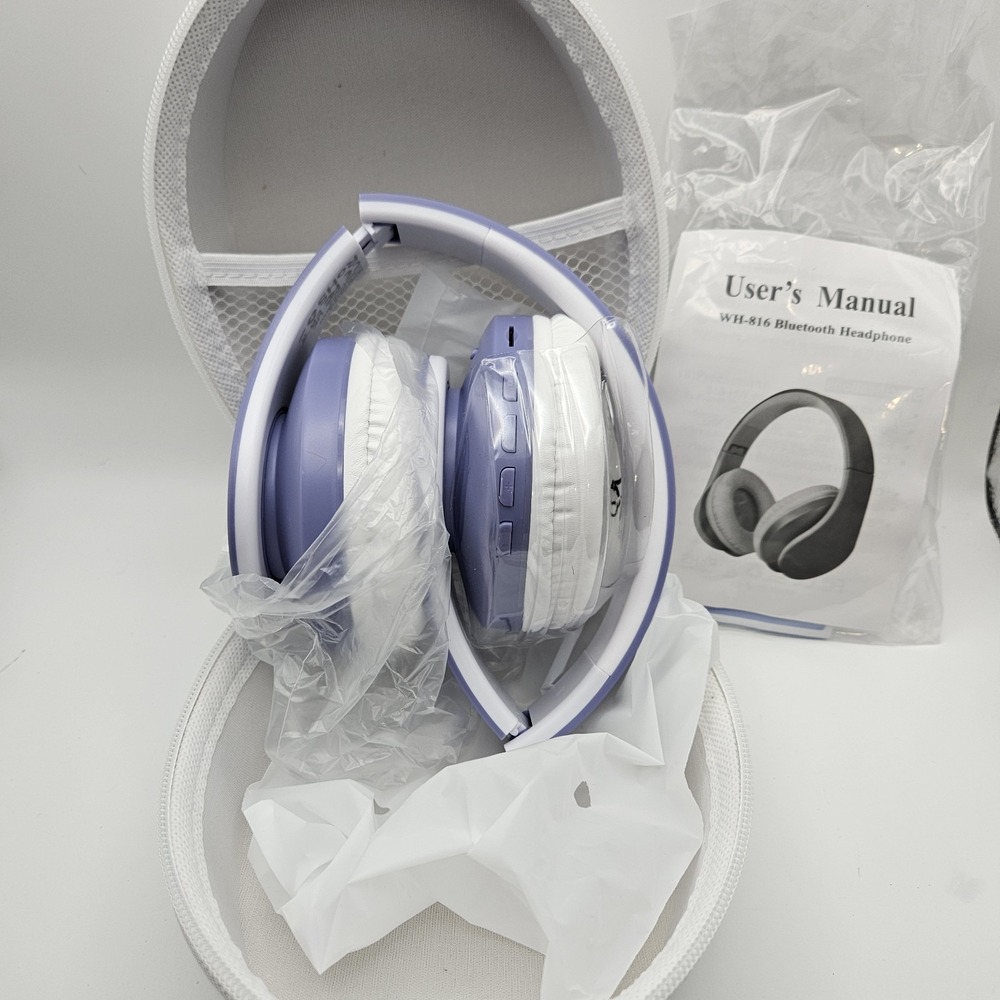 Zihnic Bluetooth Over Ears Foldable Wireless Headset With Case